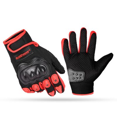 Allextreme Probiker Protective Full Finger Gloves Anti-Skid Surface Breathable Bike Riding Glove for Motorcycle Cycling Climbing Mountaineering Hiking (L, Red)