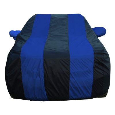 Allextreme LLB5002 Car Body Cover Compatible with Land Rover Free Lander-2 Custom Fit Dustproof UV Heat Resistant Indoor Outdoor Body Protection (Navy Blue & Blue with Mirror)