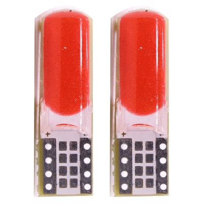 Allextreme T10 LED Parking Light? 4W 6000K Universal Super Bright Interior Pilot License Plate Dome Map Door Courtesy Indicator Lamp Bulb for Cars Bikes & Motorcycles (Red, 2 Pcs)