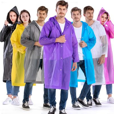 Allextreme EVA Waterproof Unisex Rain Coat Hooded Full Sleeves Outdoor Men, Women, Boys & Girls Rainwear Poncho Raincoat for Camping, Hiking & Travelling (1 Pc, Random)