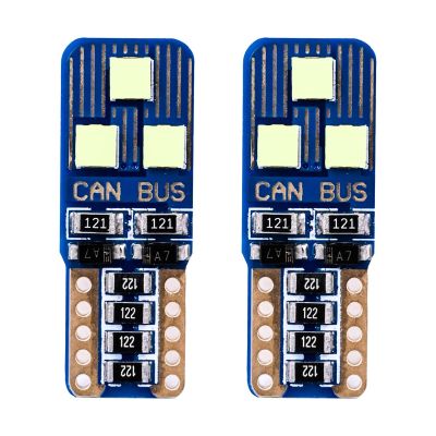 Allextreme EXLB009 Universal T10 LED Parking Light 6 SMD Bright Interior Pilot License Plate Dome Indicator Lamp Bulb for Automobiles (2W, White, 2 Pcs)