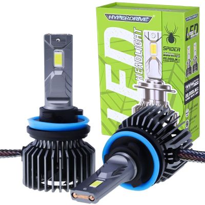 AllExtreme Hyperdrive H8 / H11 LED Headlight 200W Conversion Kit 22000LM Car Driving Headlamp Bulb 6000K Super Bright Beam Fog Light Chip Fog Light for SUVs Trucks Sedans
