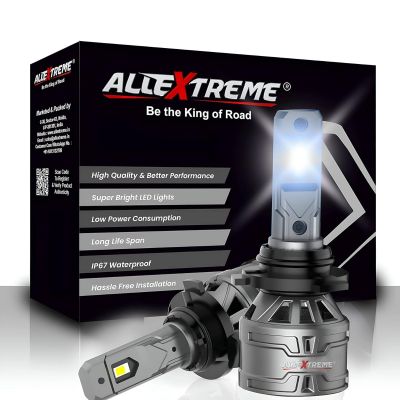AllExtreme 60 Watt 9006 Car LED Headlight 13,000LM Super Bright Beam 6500K N61 Led Chips Conversion Kit Car Bulb Driving Headlamp Fog Light for SUVs Trucks Sedans