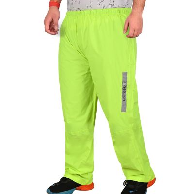 Allextreme Riding Pant Rain Cover PU Coated Polyester Fabric Waterproof Biker Rainwear for Men's Rider Protection Raincoat (XL, Neon Green)