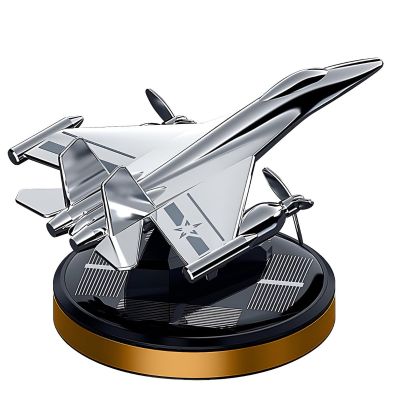 AllExtreme Solar Powered Car Perfume Diffuser Aeroplane Glider Design Auto Rotation Air Freshener Aromatherapy with Perfumed Liquid for Dashboard (Silver, Cologne Fragrance, Pack of 1)