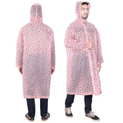 Allextreme EVA Waterproof Unisex Rain Coat Hooded Full Sleeves Outdoor Men, Women, Boys & Girls Rainwear Poncho Raincoat for Camping, Hiking & Travelling (Random Color & Design)