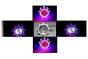 Allextreme Original Projector Lamp High Intensity Led headlight Lens projector (High beam, Low Beam,Flasher function) For - All Bikes (Blue Red Blue)