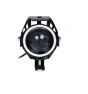 Allextreme EXRU7F1 Super Power Spot Beam U7 Led Fog Light, With Angel Eyes Light Ringthree Mode High Beam 125W Cree Fog Spotlight For Motorcycle 1Pc - Red