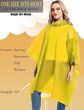 AllExtreme EVA Poncho Raincoat Transparent Hooded Water Resistant Rain Jacket with Sleeves for Women Men (Yellow)