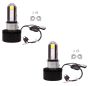 AllExtreme EXTHB2B 3 Side LED Headlight Bulb with Bluetooth connectivity, Cooling Fan & Canbus Head lamp Conversion Kit for Bikes Cars & SUV (30W, Multicolour, 2Pcs)