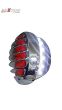 AllExtreme EXTL1CG Heavy Duty Metal Lion Model Front 7 Inch Headlight Grill Cover with Tail Light Royal Enfield Bullet Classic Electra Standard 350cc 500cc