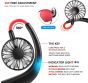 AllExtreme Mini Neck Fan Neckband Sports Fan USB Rechargeable Foldable Cooler for Office Gym Home