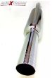 AllExtreme EXULS4 Mini Short Bottle Empty Punjabi Silencer Exhaust with Bush Compatible for BS3 and BS4 Model Bullet 350cc and 500cc (Chrome)