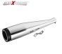 AllExtreme EX067 Black Tail Cobra Model Silencer with Glasswool Compatible for BS3 and BS4 Model Royal Enfield Bullet 350cc and 500cc (Chrome)