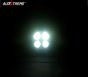 Allextreme EX4F3I2 4 LED Round Fog Light Waterproof 3 inches Lamp with Mounting Stand for Motorcycle Car ATV Jeep 4x4 Tractor Off Road (12W, White Light, 2 PCS)