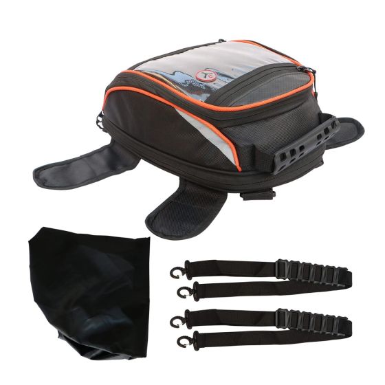 Allextreme EXFTB04 Magnetic Fuel Tank Bag with Rain Cover & Multi-Pocket Storage Compartments Universal Fit Accessory for All Motorcycles Bike (1 Pc)