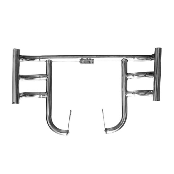 AllExtreme Steel Leg Guard Bike Safety Front Crash Bar Heavy Duty Easy Fitment for Motorcycle Compatible with Reborn and Meteor (Chrome)