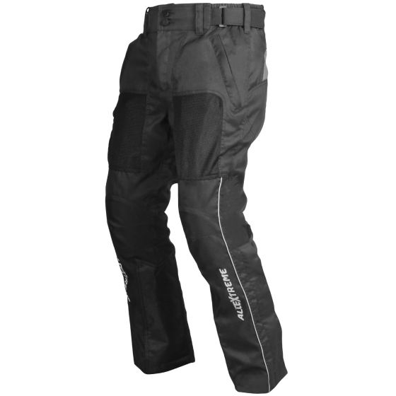 Allextreme AIR EVO Motorcycle Riding Pants Impact Protection HDEVA Protectors 300GSM Polyester Fabric for Men All-Season Outdoor Activity Universal Fit (Black, M)