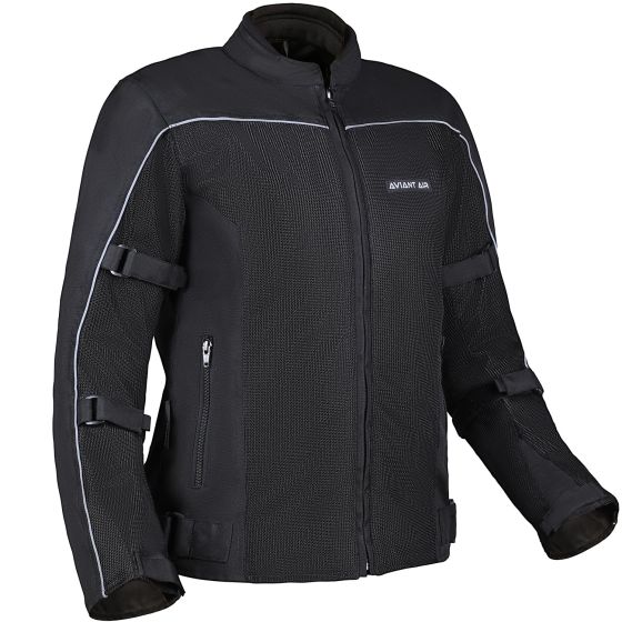 Allextreme AVIANT AIR Women Bike Riding Jacket CE Level 2 Certified Armour Protector Elbows Shoulders Protection Mesh Fabric Motorcycle Rider Gear (M, All Black)