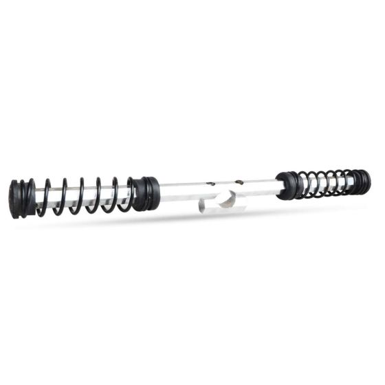 AllExtreme EXSRLS Heavy Duty Single Rod Leg Guard Front Bike Safety Crash Bar with Stylish Black Spring Compatible for BS3 and BS4 Model Royal Enfield Bullet 350cc and 500cc (Chrome)