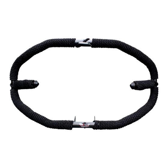 AllExtreme Heavy Duty Metal with Rope Stylist Real Customized 8 Bend Black Rope Safety Leg Crash Guard for Royal Enfield Bullet Classic 350/500, Standard and Electra