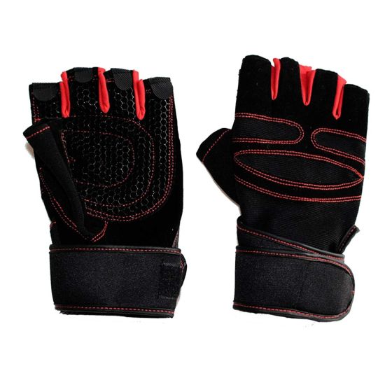 Allextreme EXHFG1R Cycling Gloves Mountain Bike Gloves Road Racing Bicycle Gloves Shockproof Gel Pad Breathable Riding Gloves Half Finger Biking Gloves (L)