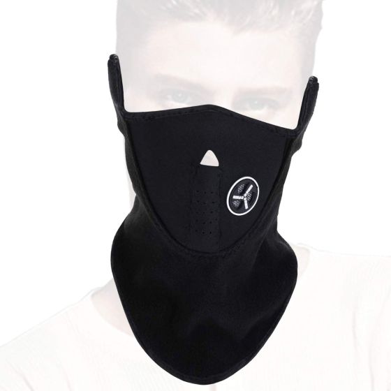 Allextreme EXSFMB Unisex Half Face Mask Triple Layer Washable Anti-pollution with Adjustable Ear Loop (Black, Universal size)