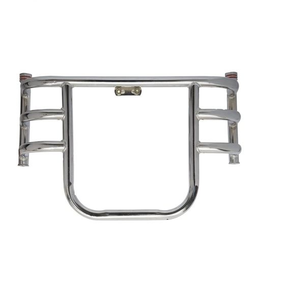 AllExtreme EXAFLGC Heavy Duty Metal Stainless Steel Air Fly Leg Guard Front Bike Safety Crash Bar Compatible for BS3 & BS4 Model Bullet 350cc & 500cc (Chrome)