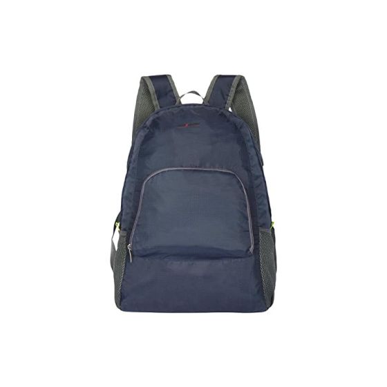 Allextreme Multipurpose Foldable Backpack For Men & Women Lightweight Water Resistant Bag For Occasional Travel, Hiking, Outdoor Tour, Day-To-Day Use (Navy Blue)