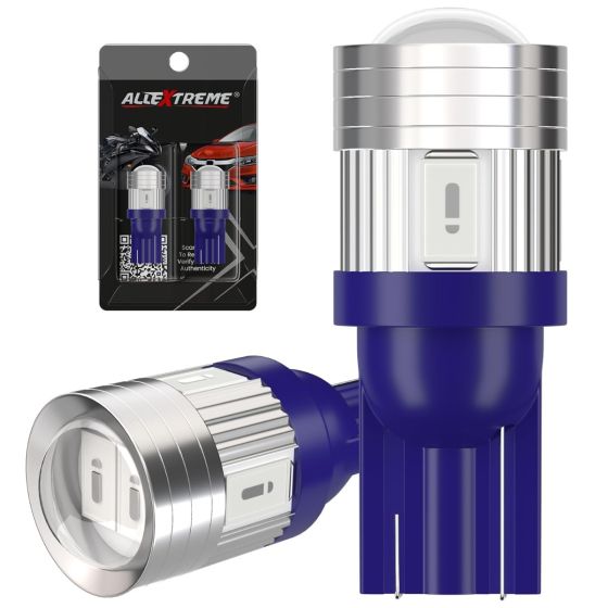 Allextreme EXT106B Universal T10 LED Parking Light 6 SMD Super Bright Interior Pilot License Plate Dome Indicator Lamp Bulb for Car Bike and Motorcycle (2W, Blue, 2 PCS)