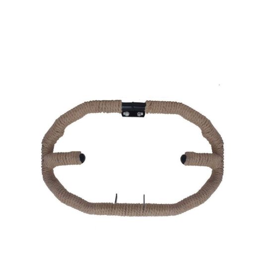 AllExtreme EXHLGR Heavy Duty Metal Leg Guard Front Bike Safety Crash Bar with Wrapped Brown Rope Compatible with BS3 and BS4 Model 350cc and 500cc