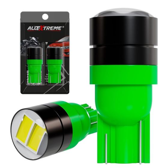 Allextreme EXT104G Universal T10 LED Parking Light 4 SMD Super Bright Interior Pilot License Plate Dome Indicator Lamp Bulb for Car Bike and Motorcycle (1W, Green, 2 PCS)5