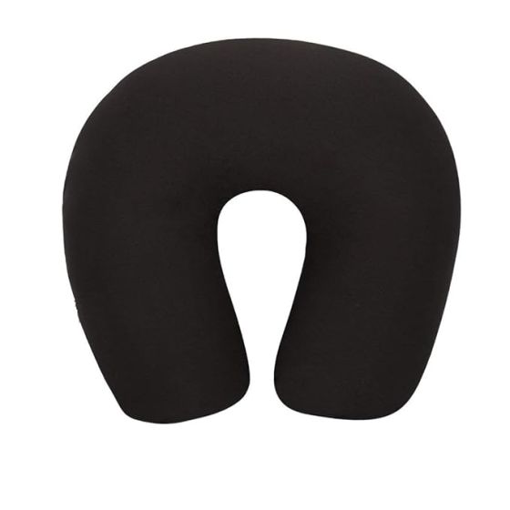 Allextreme Neck Massage Travel Home U Shaped Neck Rest Pillow (Black Without Vibrator)