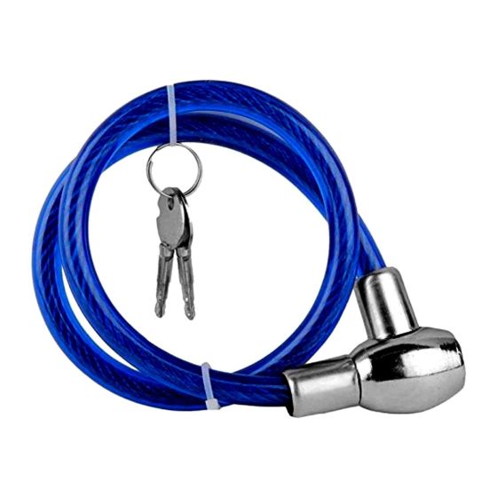AllExtreme EXHBL1M Heavy Duty Multipurpose Cable Lock for Bike, Luggage, Helmet, Steel Keylock, Anti-Theft (Multicolor)