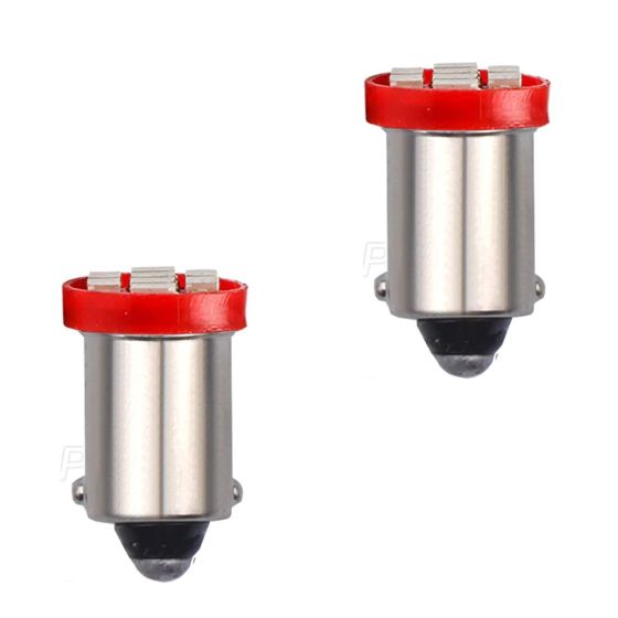 Allextreme EXBA9SR3 BA9S LED Parking Light Super Bright Car Interior License Plate Wedge Dome Trunk Dashboard Bulb for Car Bike and Motorcycle (2W, Red, 2 PCS)