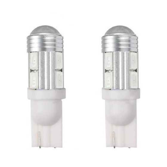 Allextreme EXT10W4 Universal T10 LED Parking Light 6 SMD Super Bright Interior Pilot License Plate Dome Indicator Lamp Bulb for Car Bike and Motorcycle (0.7W, White, 2 PCS)