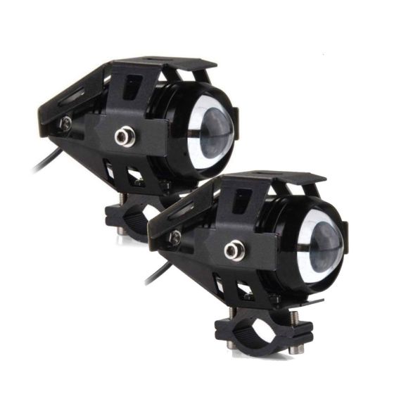 AllExtreme EXU5MW2 U5 Mini CREE LED Fog Light Work Lamp with Hi/Low, Flashing Beam for Cars ATV SUV Truck and Motorcycles (10W, White Light, 2 PCS)