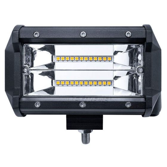 Allextreme EX7IW1P 7 Inch CREE Led Fog Light 24 LED Waterproof Cube Pod Spot Lamp with Mounting Brackets for Cars and Motorcycle (72W, White Light, 1 PC)