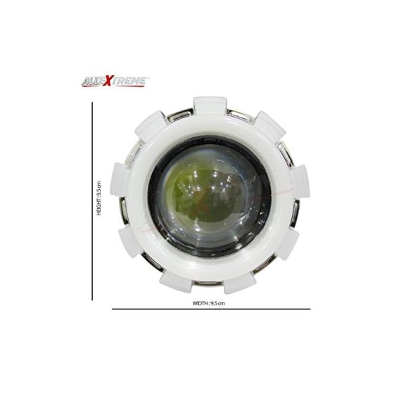 Allextreme EXPLBRW Projector LED Lamp 12v IP65 Waterproof 3-stylish Angel Ring Compatible with Cars, Motorcycles & Other Vehicles- Multicolor