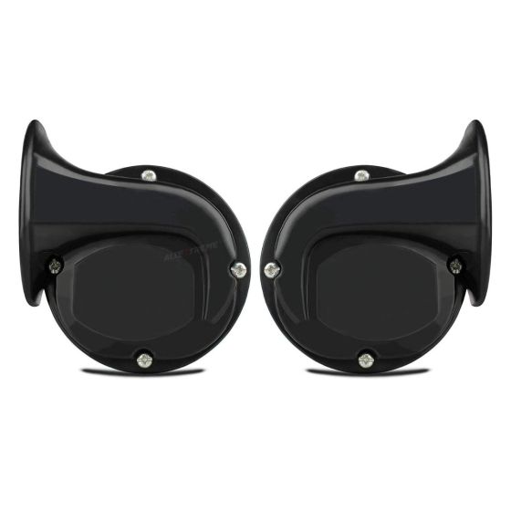 AllExtreme EXBZPH2 Super Loud Air Siren 12V 500Hz Waterproof Horn with 110DB Speaker for Cars, Bike & Motorcycles (2 PCS)