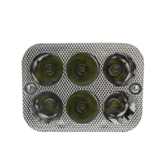 Allextreme EX6BFL1 6 LED Fog Light Waterproof Heat Sink Projector Lamp with Two Multicolor Blinking Bulb for Bikes Cars and Motorcycles (18W, White Light, 1 PC)