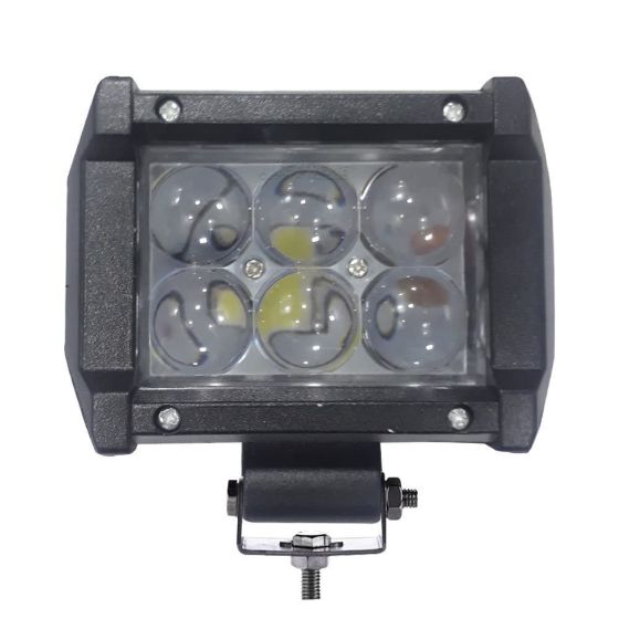 Allextreme EX6OL1P 6 LED Fog Light Bar 4 inch Waterproof High Beam CREE Work Light for Motorcycle Car Truck and Jeep (18W, White Light, 1 PC)