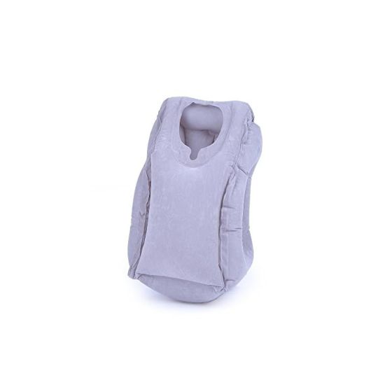 Allextreme Inflatable Soft PVC Air Neck Cushion Pillow with Full Body and Head Support (Grey)