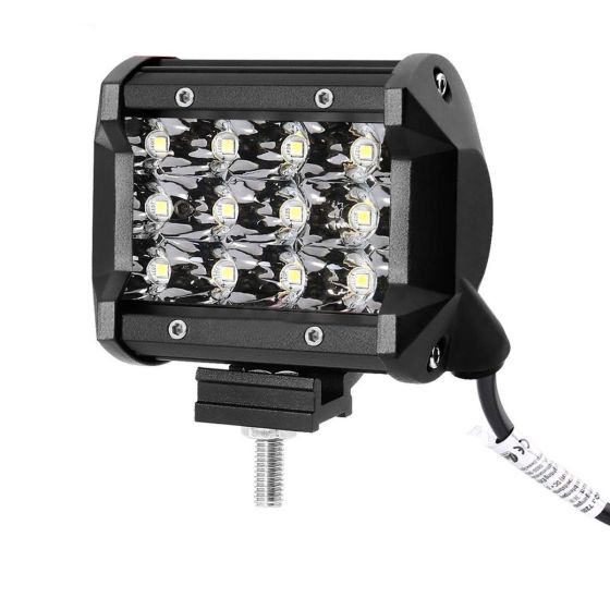 Allextreme EX12FW1 12 LED Fog Light Spot Beam Waterproof Off Road Driving Lamp for Motorcycle and Cars (36W, White Light, 1 PC)