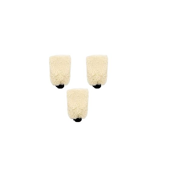 Allextreme EX17S3 Double-Sided Microfiber Car Washing Gloves Mitt Dusting Scratch-Less and Lint-Free Reusable Cleaning Duster for Wet or Dry Applications (Cream Colour, 3 PCS)