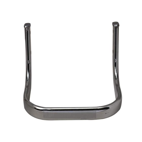 AllExtreme EXC3081 Heavy Metal Cushion Backrest Passenger Rear Seat Rest Support with Carrier Compatible for BS3 and BS4 Model Bullet 350cc and 500cce (Chrome)