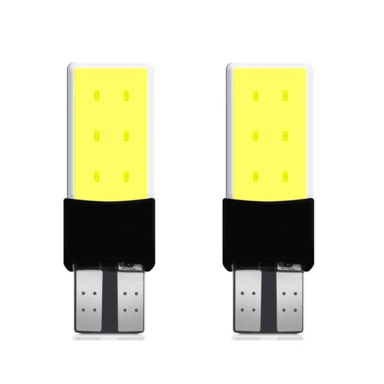 Allextreme EXT6SCW Universal T10 LED Parking Light 6 SMD Super Bright Chipset Silicone License Plate Dome Indicator Lamp Bulb for Car Bike and Motorcycle (3W, White, 2 PCS)