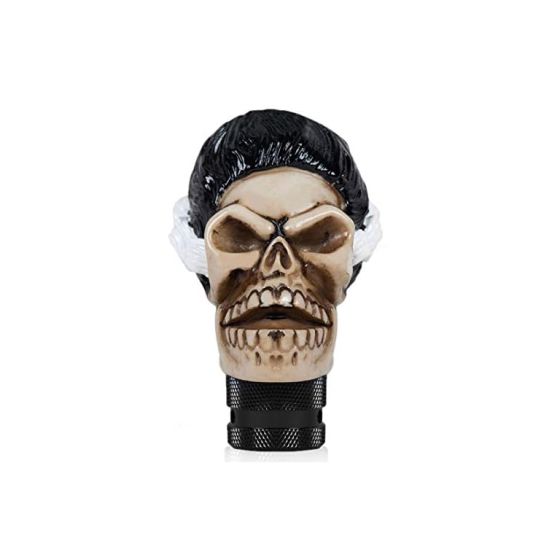 Allextreme EXHGKD1 Skull Head Gear Shift Head Knob Manual Stick Shifter Lever Cover Fits Car & Truck Without Lock Button (Devil Ape)