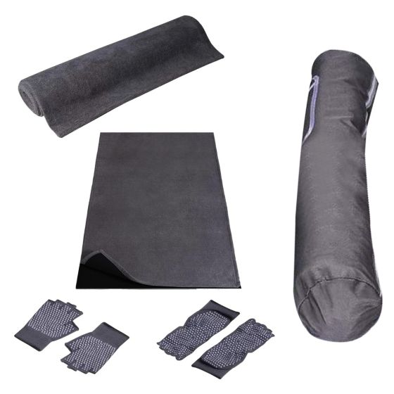 AllExtreme EXYMGK4 Unisex Anti-Slip Yoga Kit with Carry Bag, Gloves & Socks Anti-Skid Cotton Yoga Mat for Men & Women Fitness Gym Workout Pilates Meditation & Flooring Exercise