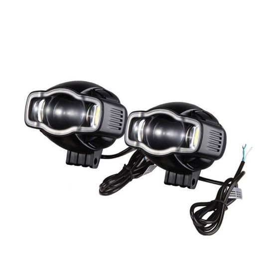 Allextreme EXFSUL2 Motorcycle LED Headlight Super Bright CREE Chip Off Road Driving Fog Lamp for Night Driving (20W, White Light, 2 PCS)